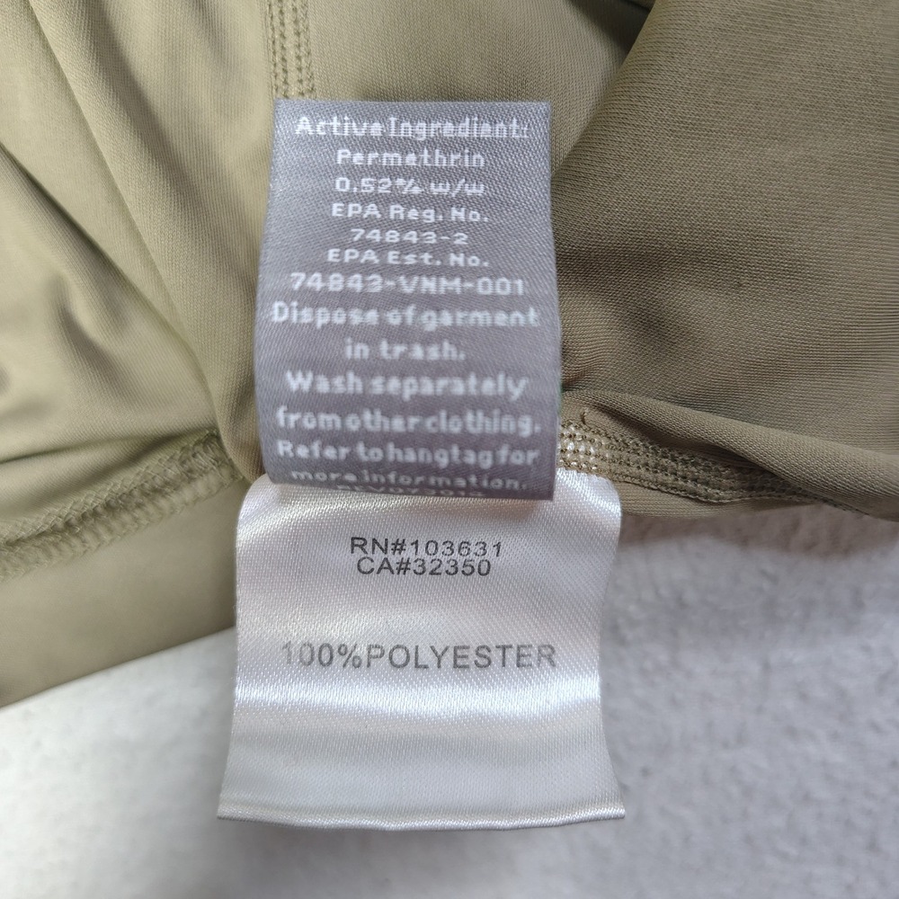 Simms SolarFlex Hoody Mens Small Tan Vail Camo Bug Stopper Insect Shield - Picture 11 of 15